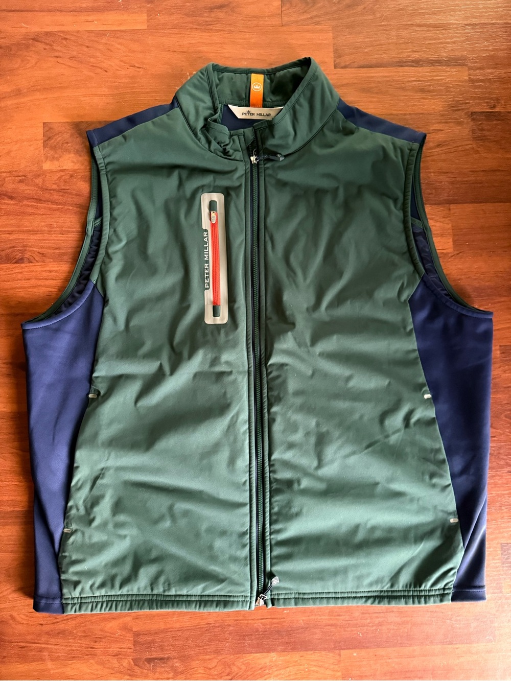 Peter Millar Green & Navy Softshell Performance Vest